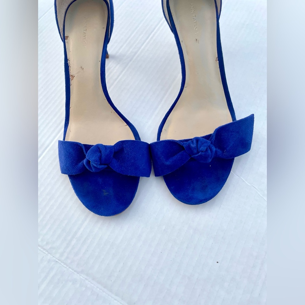 Ann Taylor Royal Blue Ankle Strap Heels Size 8.5